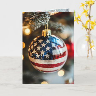 Carte Joyeux Noël rouge blanc bleu à vous !