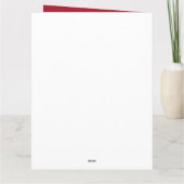 Carte Joyeux Noël Rouge Poinsettias Vert Blanc (Dos)