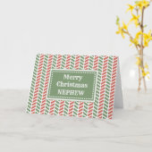 Carte Joyeux Noël Rouge Vert Nephew (Fleur jaune)