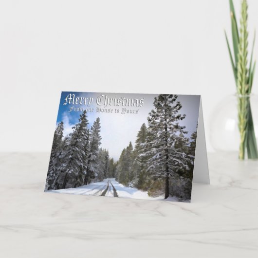 CARTE JOYEUX NOËL - ROUTE ENNEIGÉE (Devant)