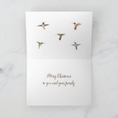 Carte Joyeux Noël roux et colibris d'Allen (Intérieur)