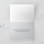 Carte Joyeux Noël Rubans Primitifs Eucalyptus Étoiles (Intérieur)