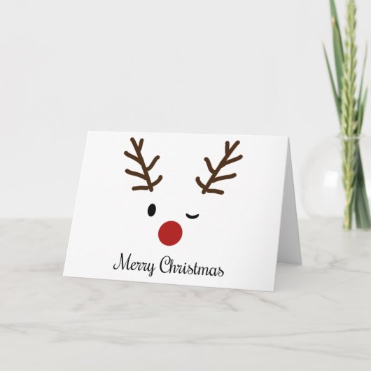 Carte Joyeux Noël Rudolph (Devant)