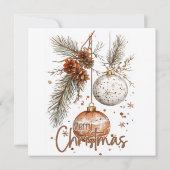 Carte Joyeux Noël Rustique (Dos)