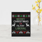 Carte Joyeux Noël sales libéraux sale pull de Noël (Fleur jaune)