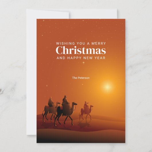 Carte Joyeux Noël | Salutation des Trois Sages (Devant)