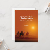 Carte Joyeux Noël | Salutation des Trois Sages (Devant/Arrière en situation)