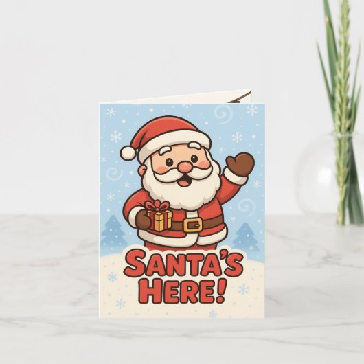 Carte Joyeux Noël Santa (Devant)