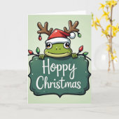 Carte Joyeux Noël sauteur (Fleur jaune)