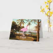 Carte Joyeux Noël, Scène de Floride, (Fleur jaune)