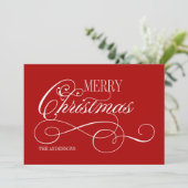 Carte Joyeux Noël Script (Debout devant)
