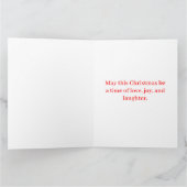 Carte Joyeux Noël Shih Tzu avec chien flocon de neige  (Intérieur)