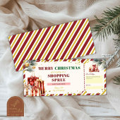 Carte Joyeux Noël Shopping Spree HolidayVoucher Cadeau