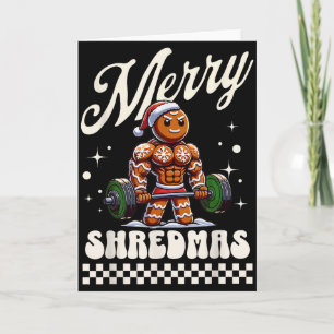 Carte Joyeux Noël Shredmas Gym Gingerbread Workout M