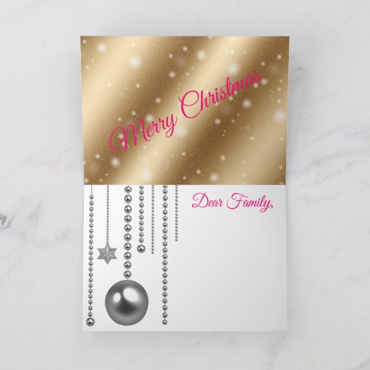 Carte Joyeux Noël Silver Gold (Intérieur)