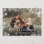 Carte Joyeux Noël Snowflakes (Devant)