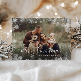 Carte Joyeux Noël Snowflakes
