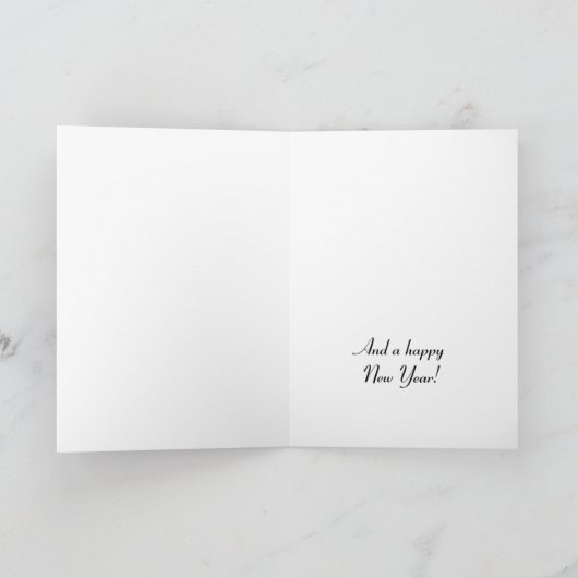 Carte Joyeux Noël Snowman et Border Collie (Intérieur)