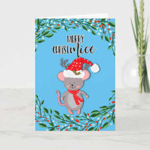 Carte joyeux Noël souris drôle blague noël