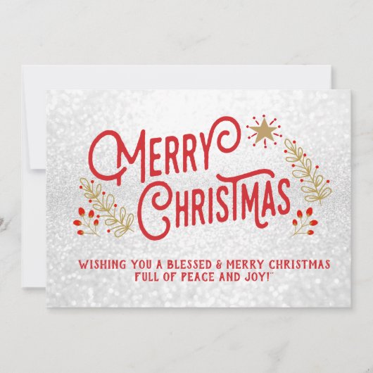 Carte Joyeux Noël, style Vintage (Devant)