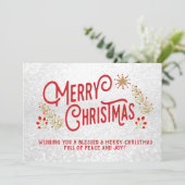 Carte Joyeux Noël, style Vintage (Debout devant)