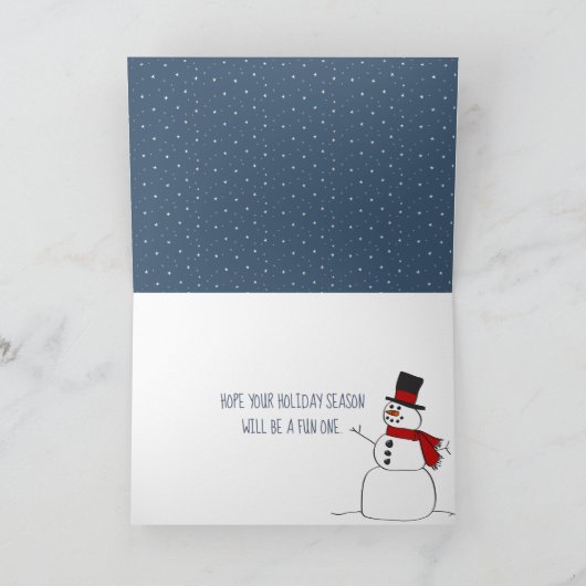 Carte Joyeux Noël sur les étoiles (Intérieur)