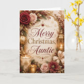 Carte Joyeux Noël Tatie (Fleur jaune)