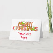Carte Joyeux Noël Texte Amusant Mots Texte Personnalisé (Devant)