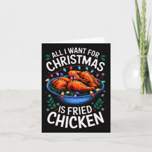 Carte Joyeux Noël Tout Ce Que Je Veux Pour Le Poulet Fri