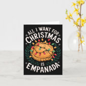 Carte Joyeux Noël Tout ce que je veux pour Noël Empanada (Fleur jaune)