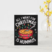 Carte Joyeux Noël Tout Ce Que Je Veux Pour Noël Hummus M (Fleur jaune)