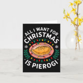 Carte Joyeux Noël Tout Ce Que Je Veux Pour Noël Pierogi  (Fleur jaune)