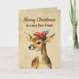 Carte Joyeux Noël Très Cher Ami Cerf