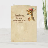 Carte Joyeux Noël Très Deer Cousin (Dos)