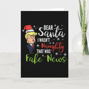 Carte Joyeux Noël Trump Cher Père Noël Fake News Drôle X
