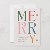 Carte Joyeux Noël Typographie simple et moderne Personna (Dos)