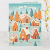 Carte Joyeux Noël vacances mignonnes (Fleur jaune)