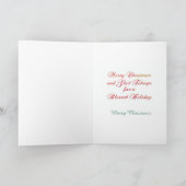 Carte Joyeux Noël Vert Vacances (Intérieur)