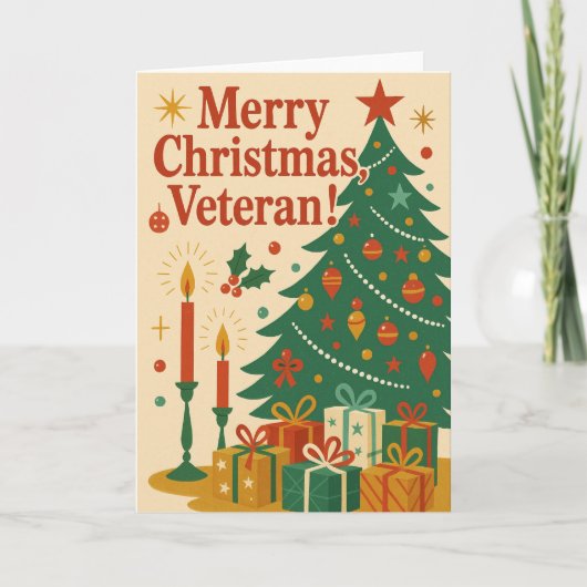 Carte Joyeux Noël Vétéran (Devant)