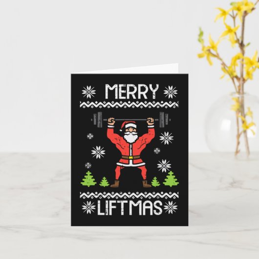 Carte Joyeux Noël Vilain Noël Vilain Noël Entraînement C (Fleur jaune)