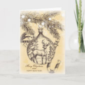 Carte Joyeux Noël vintage (Devant)