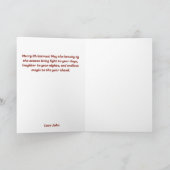 Carte Joyeux Noël Vintage Père Noël & Reindeer (Intérieur)