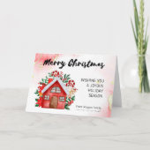 Carte Joyeux Noël Vous souhaite un joyeux (Devant)