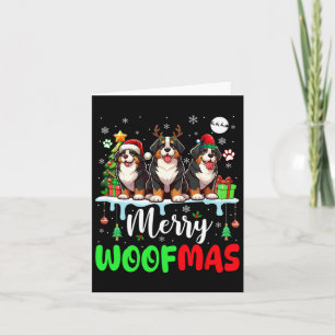 Carte Joyeux Noël Woit Trois Père Noël Reindeer Bernese