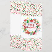 Carte Joyeux Noël! XMAS Joyeuse décoration du Nouvel An (Devant / Derrière)