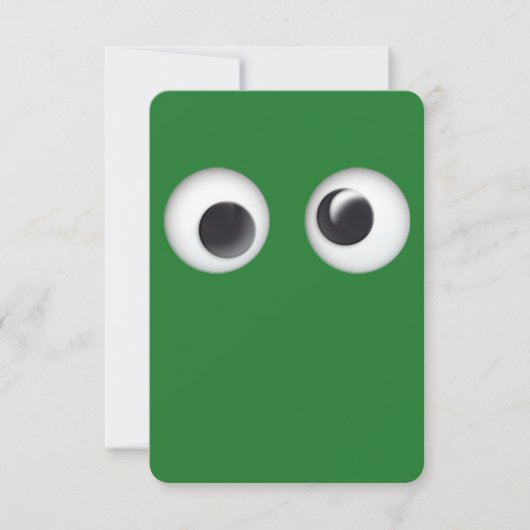 Carte Joyeux Noël Yeux Google Verts (Devant)