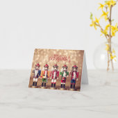 Carte Joyeux Noeuds colorés de Noël (Fleur jaune)