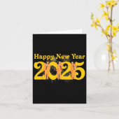 Carte Joyeux Nouvel An 2025 Drôle Trump Dance Fireworks  (Fleur jaune)