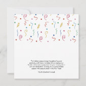 Carte Joyeux Nouvel An Entreprise Business Logo Vacances (Dos)