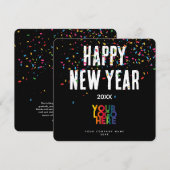 Carte Joyeux Nouvel An Entreprise Business Logo Vacances (Devant / Derrière)